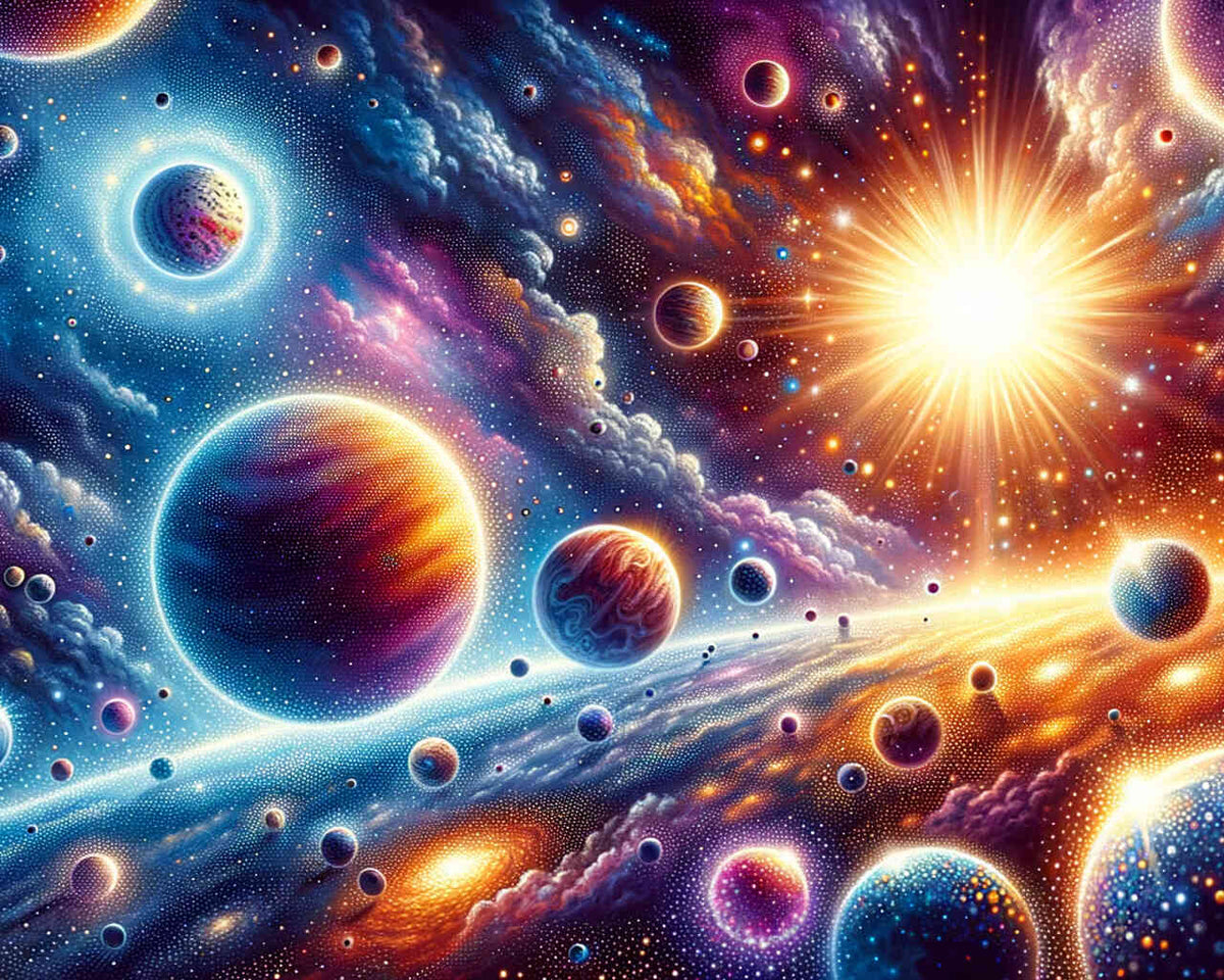 Malen nach Zahlen - Planeten im Universum der Sonne