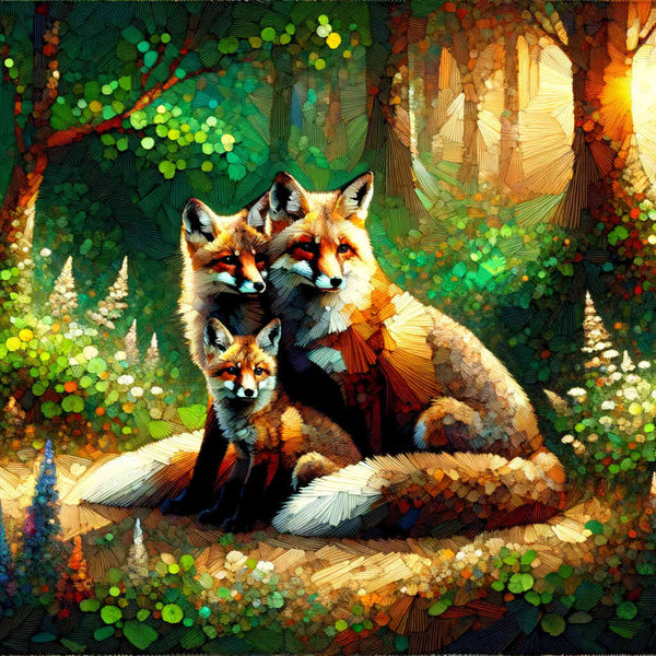 Malen nach Zahlen - Fuchs, Familie