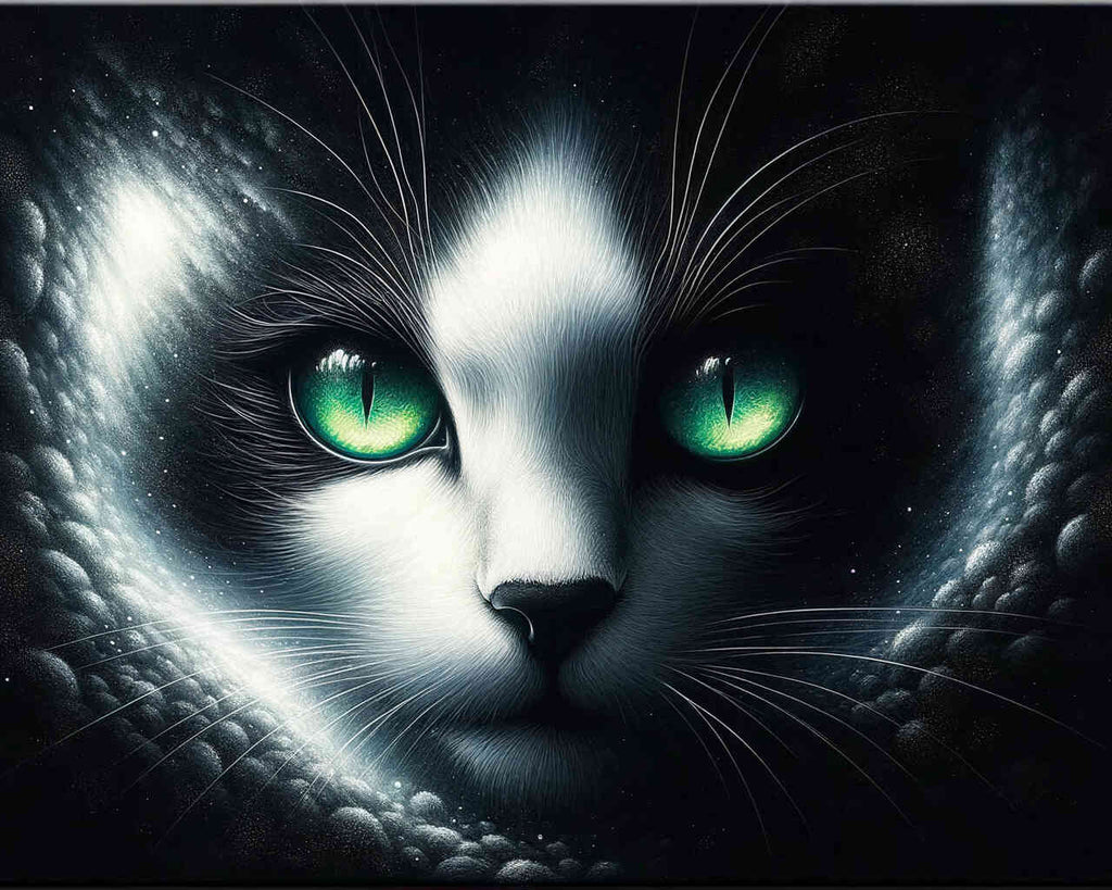 Malen nach Zahlen - Katze mit Grünen Augen
