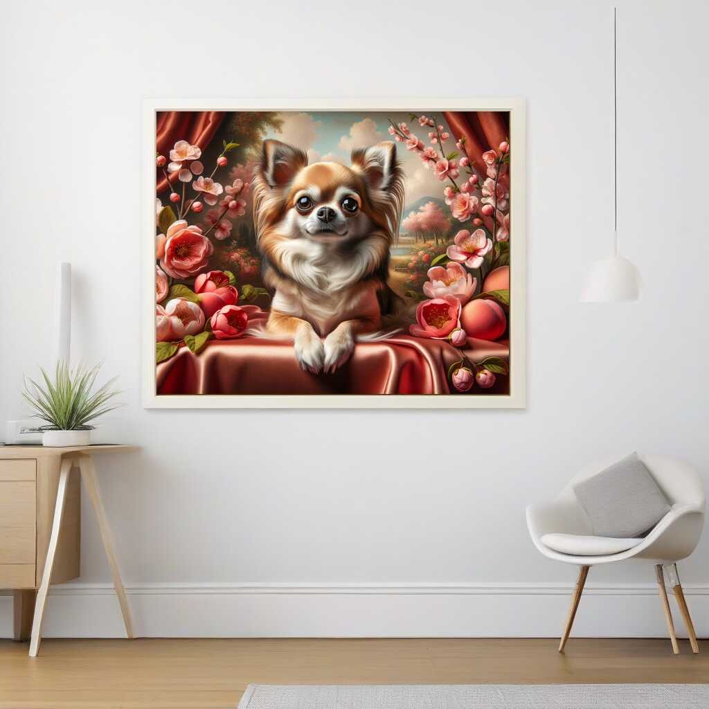 Malen nach Zahlen - Chihuahua mit Blumen