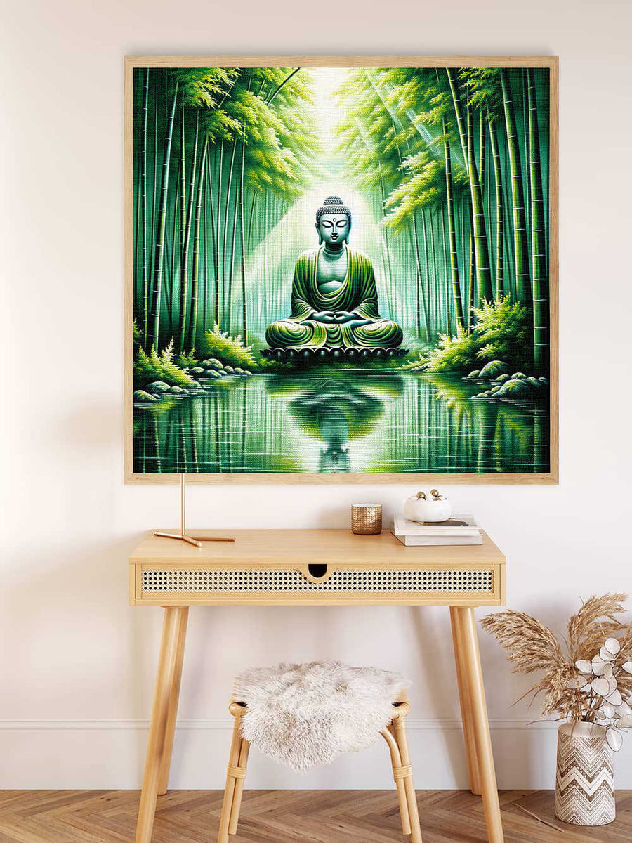 Malen nach Zahlen - Buddha am Fenster