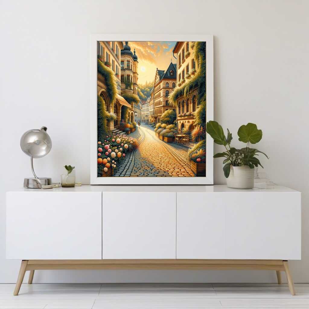 Malen nach Zahlen - Romantische Altstadtstraße