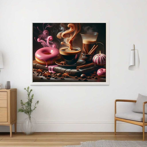 Malen nach Zahlen - Kaffe und Donut