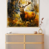 Malen nach Zahlen Prachtvoller Hirsch im Wald Kunstwerk in modernem Interieur