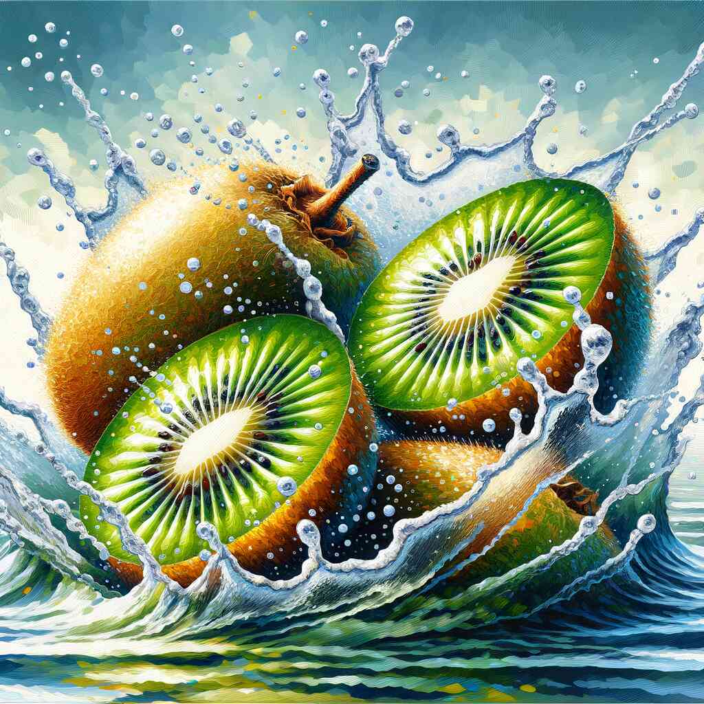 Malen nach Zahlen - Kiwi im Wasser