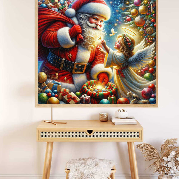 Malen nach Zahlen - Weihnachtsmann und Engel