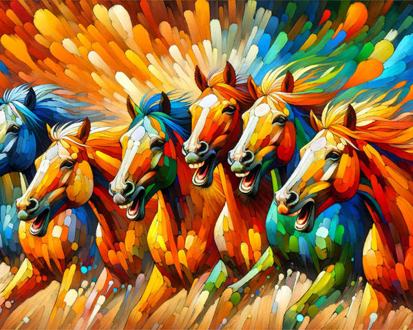 Malen nach Zahlen - Pferde Freunde