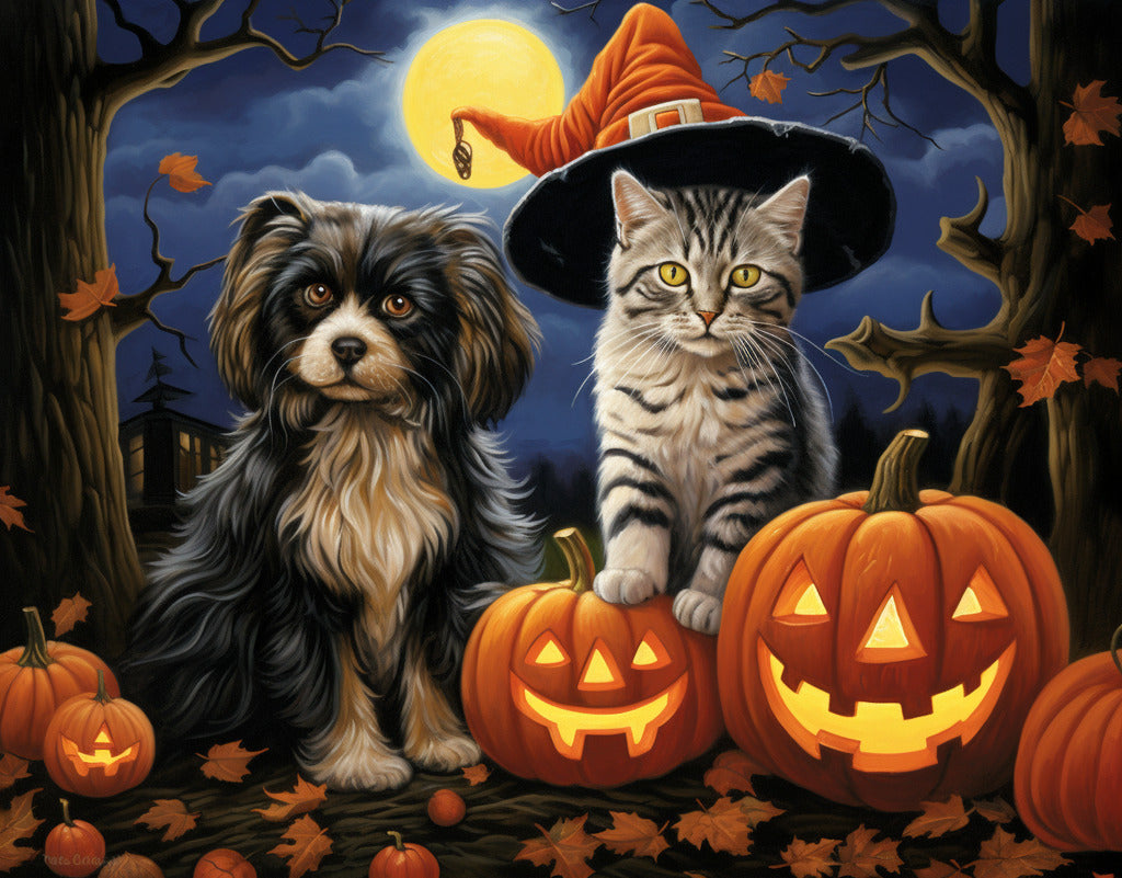 Malen nach Zahlen - Halloween, Tiere