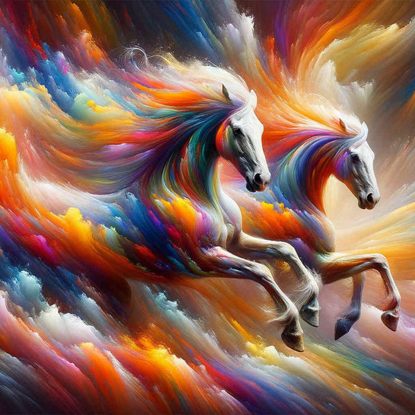 Malen nach Zahlen - Pferde im Wind