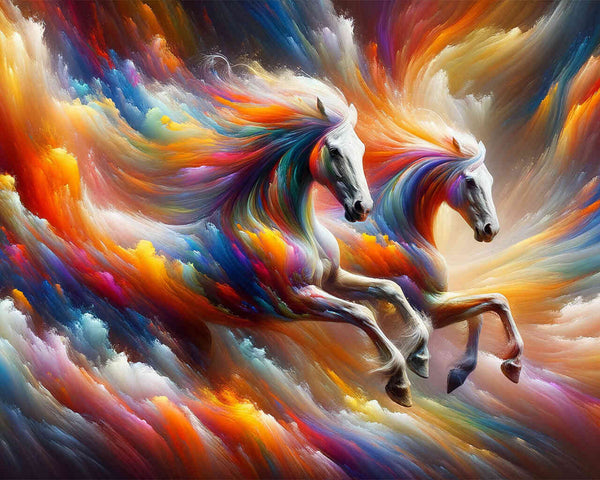 Malen nach Zahlen - Pferde im Wind