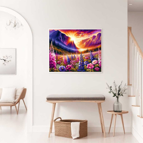 Malen nach Zahlen - Blumenwiese der Berge