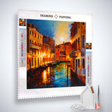 Diamond Painting Kit - Venedig reflektierend, funkelnende Kunstmaterialien und Werkzeuge