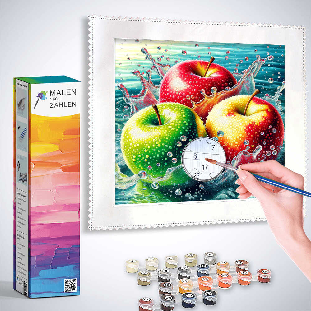 Malen nach Zahlen - Apfel Farben