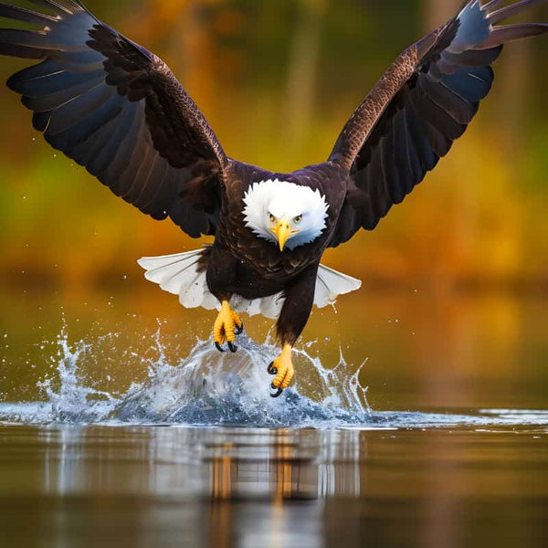 Malen nach Zahlen - Adler startet über Wasseroberfläche für entspannende Wirkung
