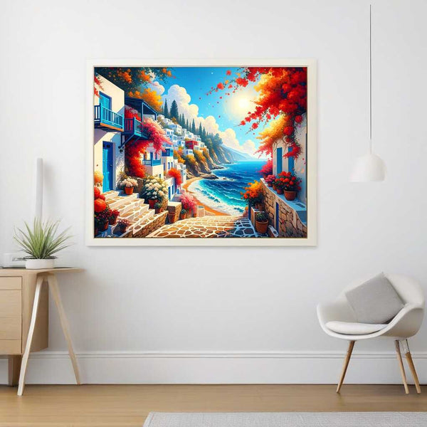 Malen nach Zahlen - Griechische Küste