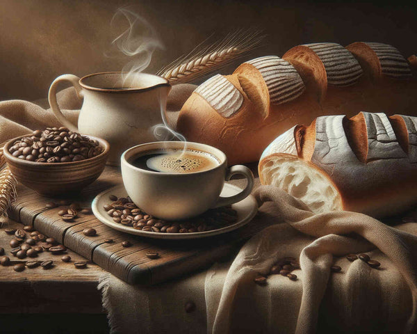 Malen nach Zahlen - Kaffee und Brot
