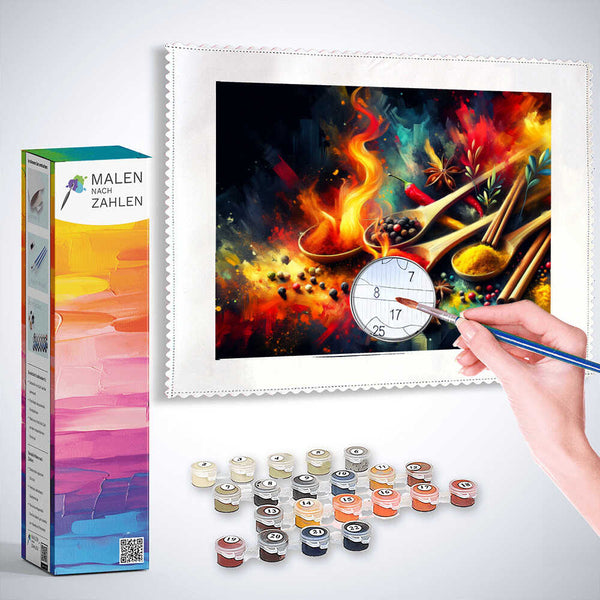 Malen nach Zahlen - Gewürzblume