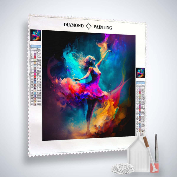 Diamond Painting Kit - Frau in Abstraktem Stil mit Profi-Leinwand und Acrylic Diamonds