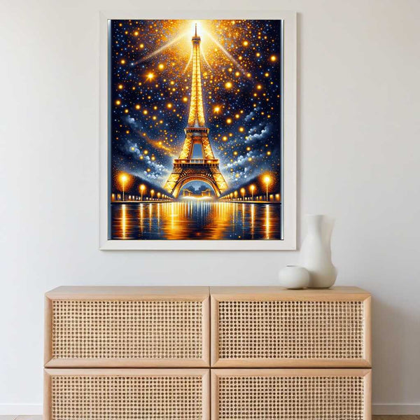 Malen nach Zahlen - Strahlender Eiffelturm Paris