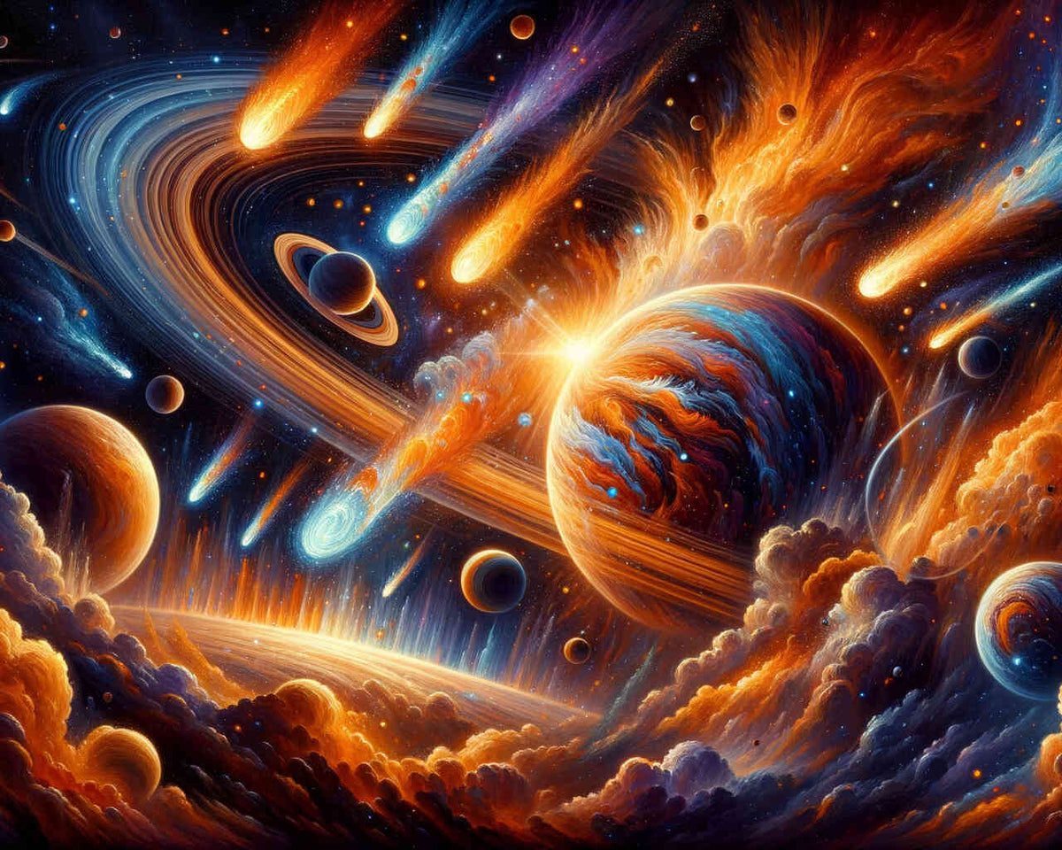 Malen nach Zahlen - Planeten Spektakel