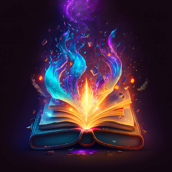 Malen nach Zahlen - Mysteriöses Buch mit faszinierenden, leuchtenden Farben und kreativen Flammen, die aus den Seiten strömen