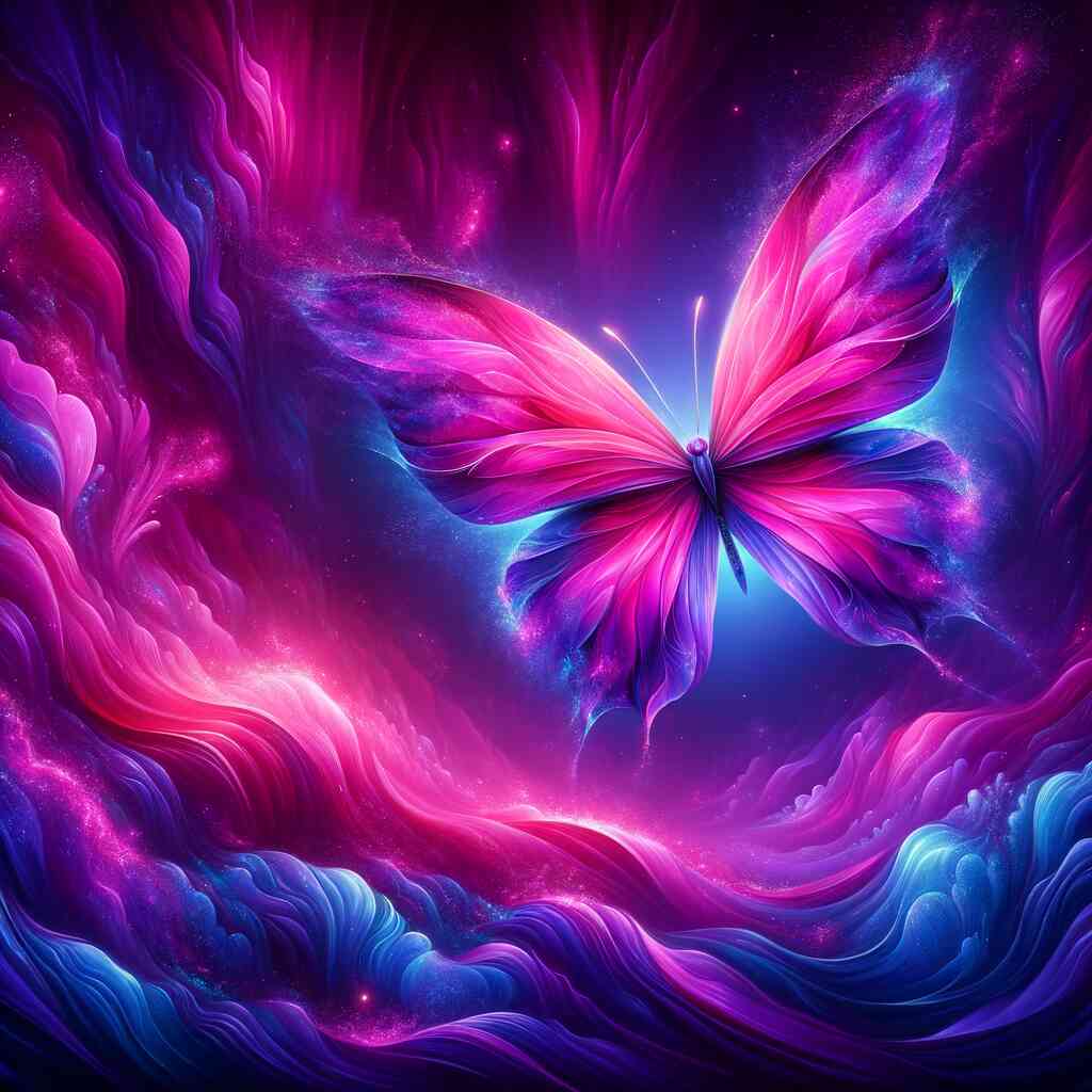 Malen nach Zahlen - Pinker Schmetterling