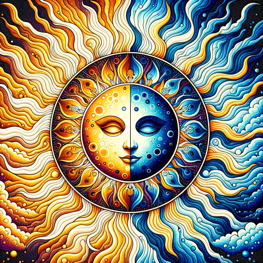 Malen nach Zahlen - Sonne und Mond Mandala