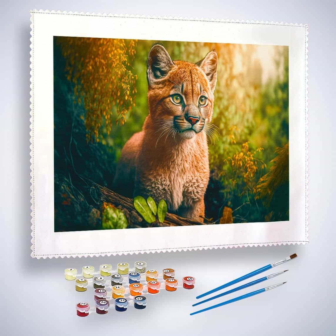 Malen nach Zahlen - Beobachtender Luchs