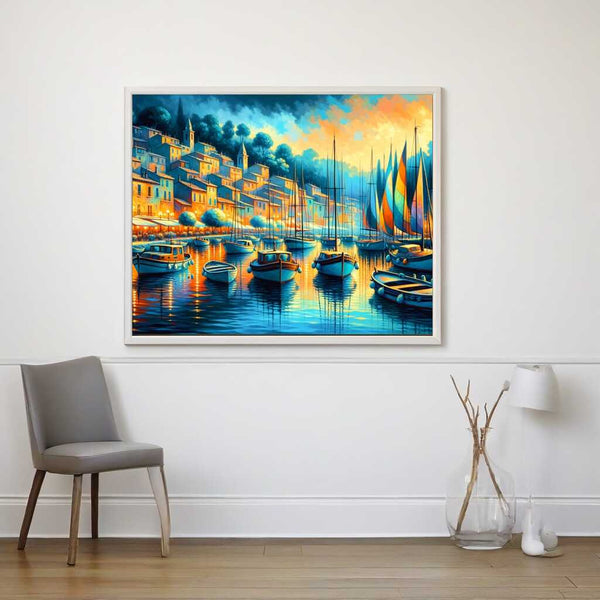 Malen nach Zahlen - Ein Hafen voller Boote