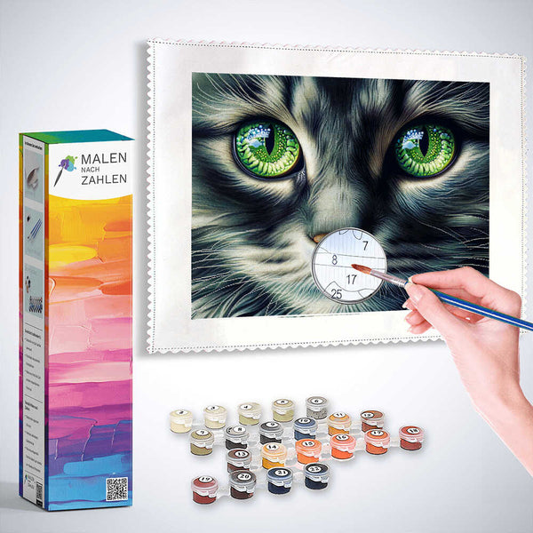 Malen nach Zahlen - Magischer Katzen Blick