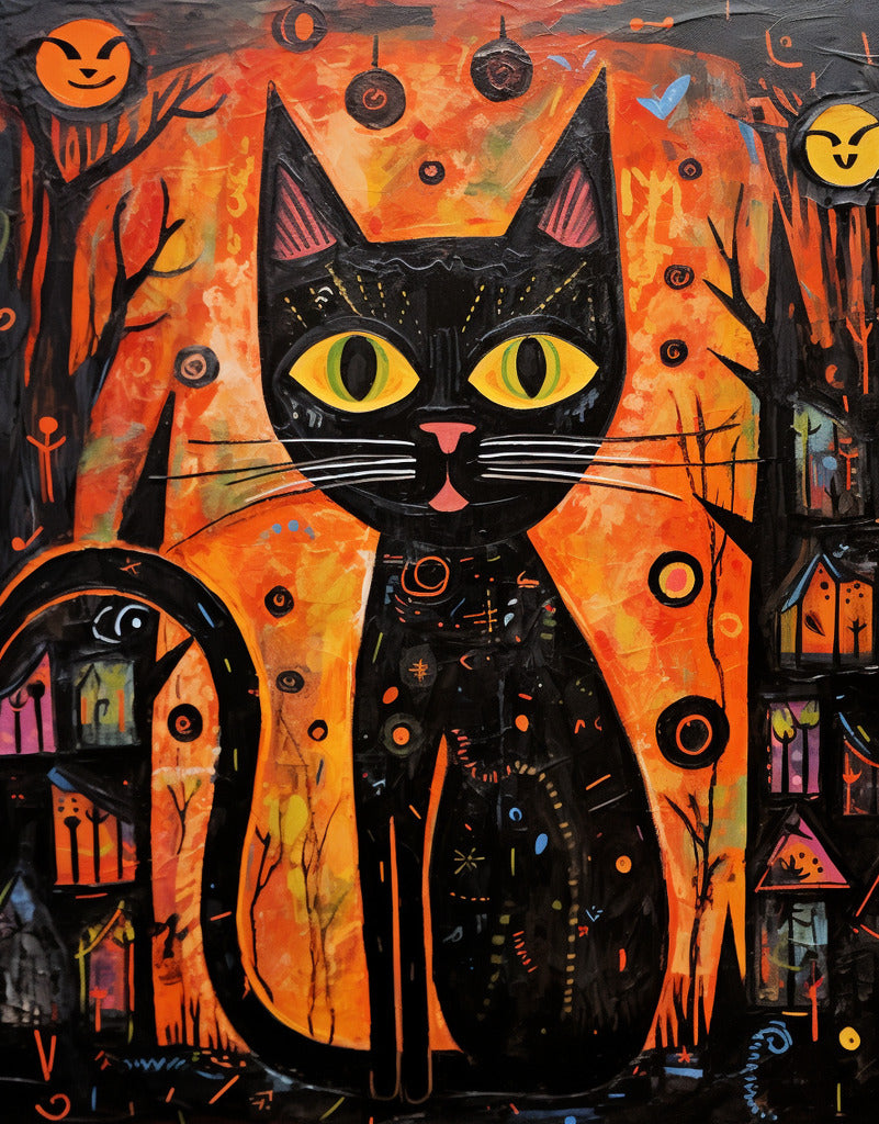 Malen nach Zahlen - Katze in Orange