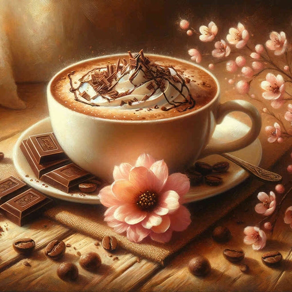 Kaffee mit Blume – Malen nach Zahlen