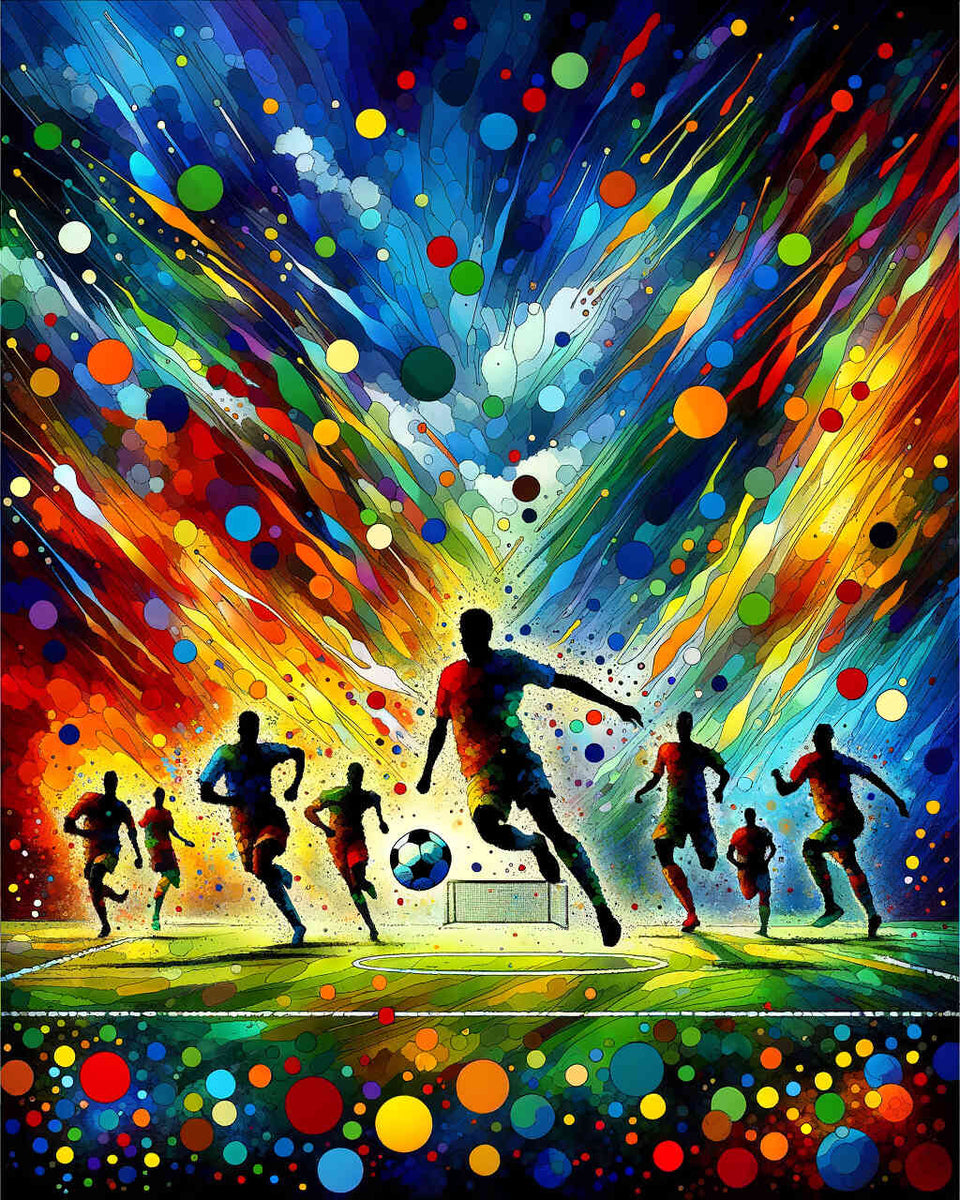 Malen nach Zahlen - Fussball, splash