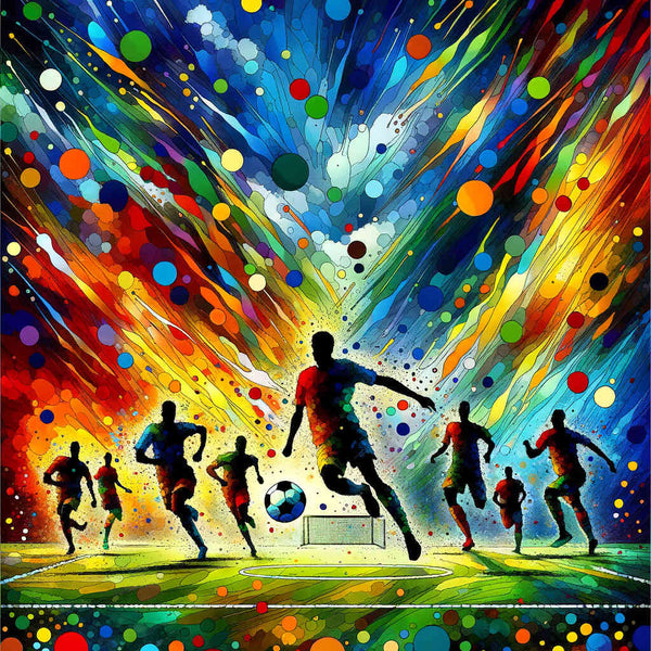 Malen nach Zahlen - Fussball, splash
