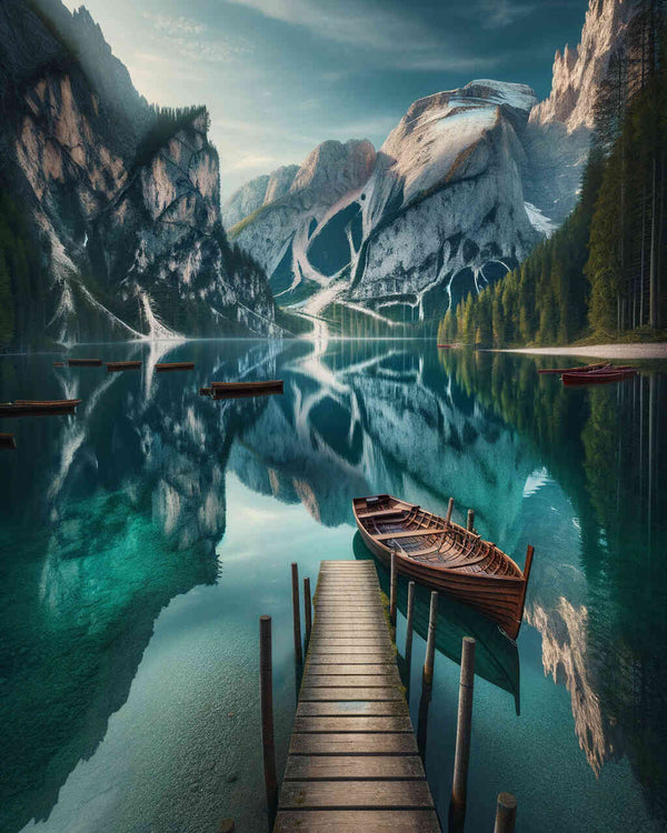 Malen nach Zahlen - Wundervoller Bergsee