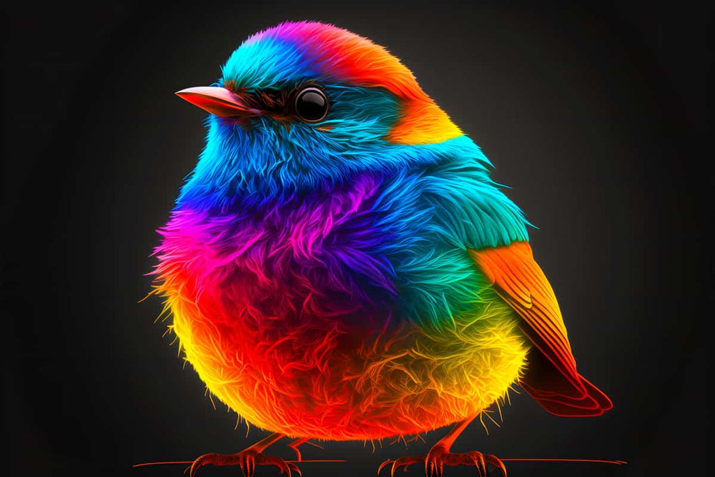 Malen nach Zahlen - Neon Wellensittig - hochwertige Leinwand - 170523, Horizontal, Neu eingetroffen, Tiere, Vögel
