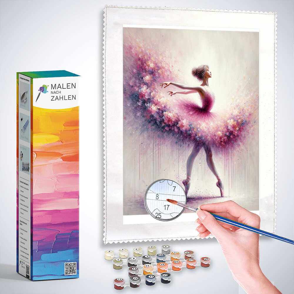 Malen nach Zahlen - Schwebende Ballerina