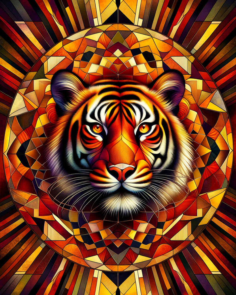 Malen nach Zahlen - Tiger Mandala