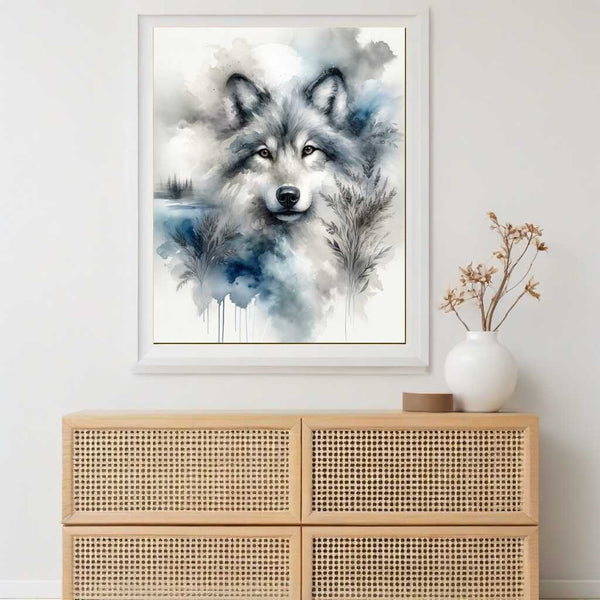 Malen nach Zahlen - Farbimpression liebevoller Wolf