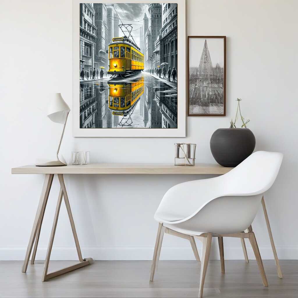 Malen nach Zahlen - Gelbe Tram