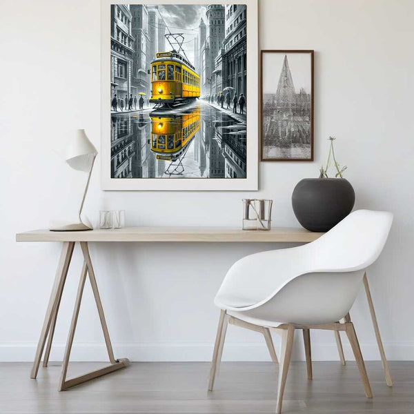 Malen nach Zahlen - Gelbe Tram