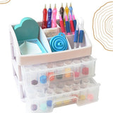 Diamond Painting Aufbewahrungsbox Exklusiv mit Profi-Leinwand, veredelten Acryl Diamonds, Künstler-Pinzette und Profi Setzstiften