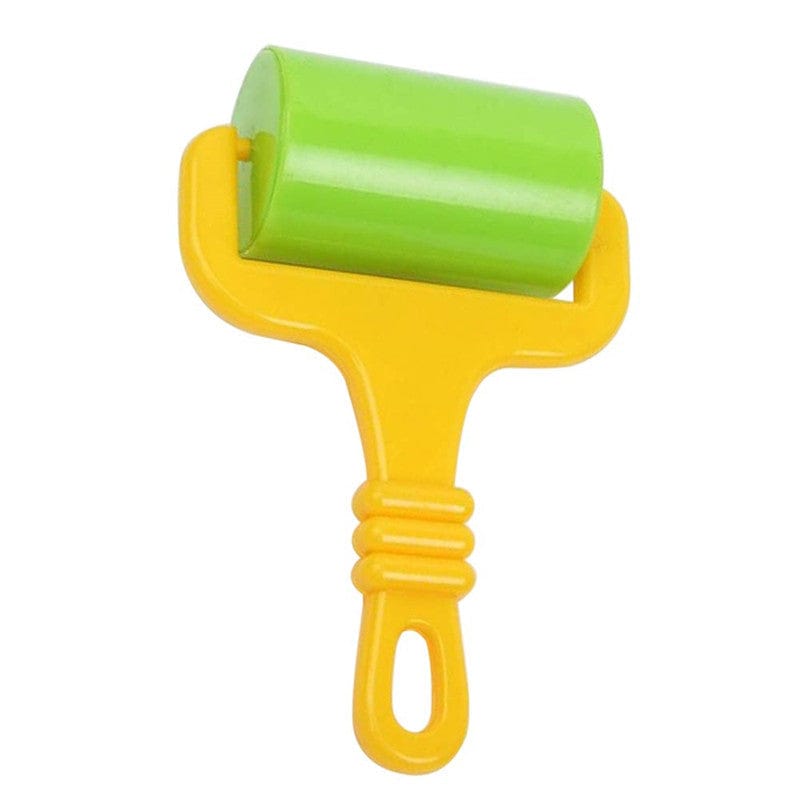 Diamond Painting Roller Tool with Yellow Handle and Green Roller for Precise Application