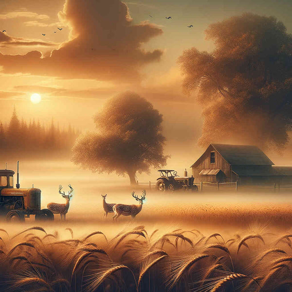 Malen nach Zahlen - Hirsche, Traktor