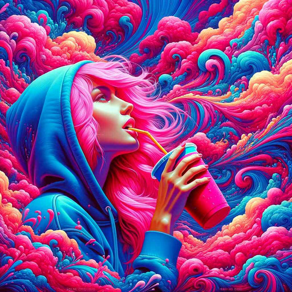 Malen nach Zahlen - Lady in Pink