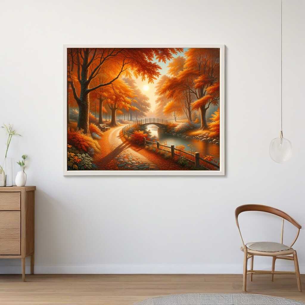 Malen nach Zahlen - Herbstspaziergang, Orange