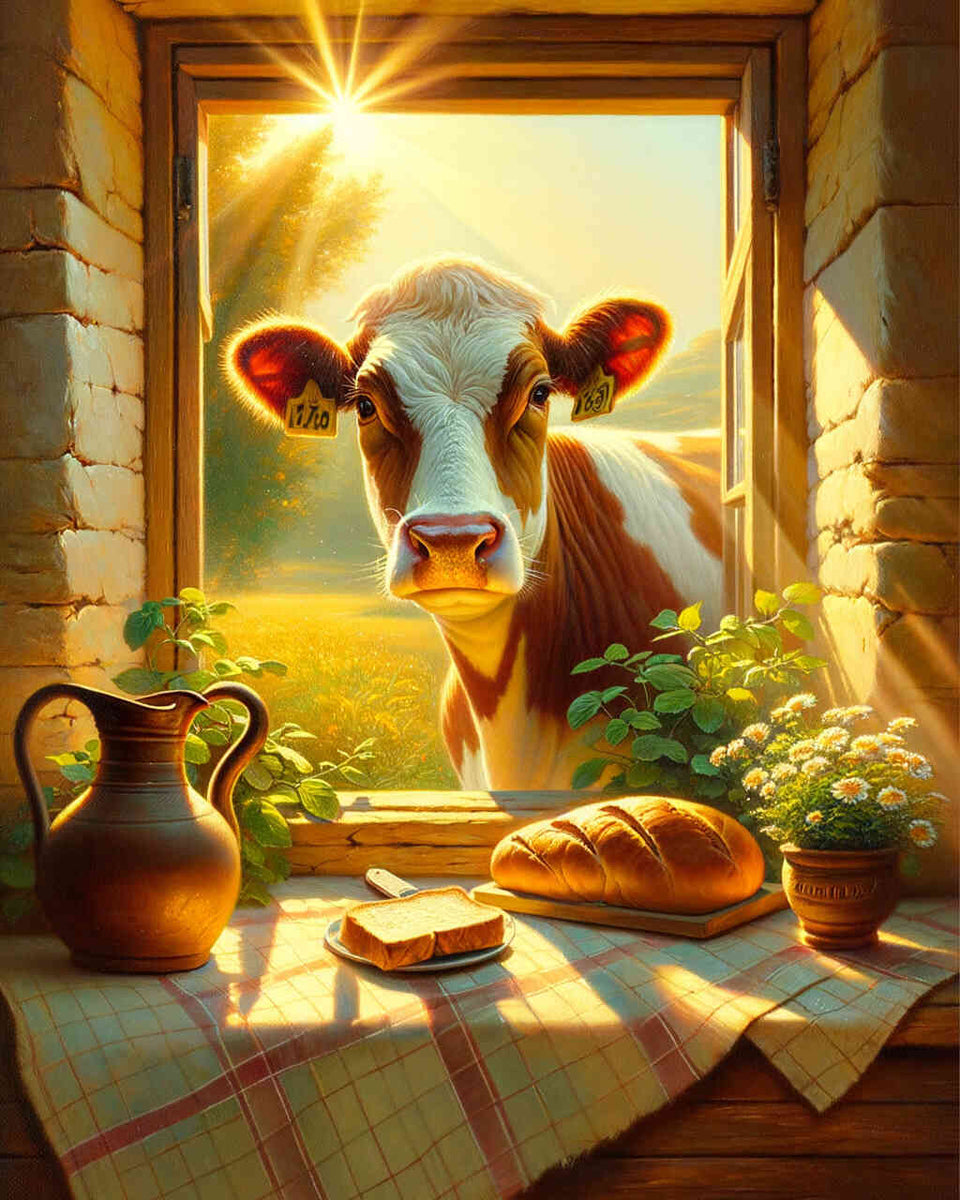 Malen nach Zahlen - Gutenmorgen Kuh