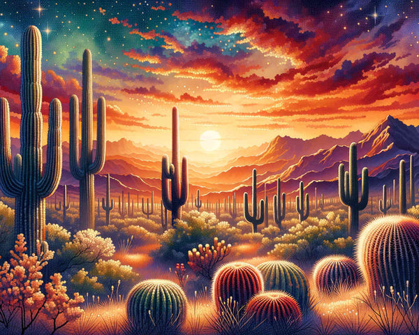 Malen nach Zahlen - Kakteen