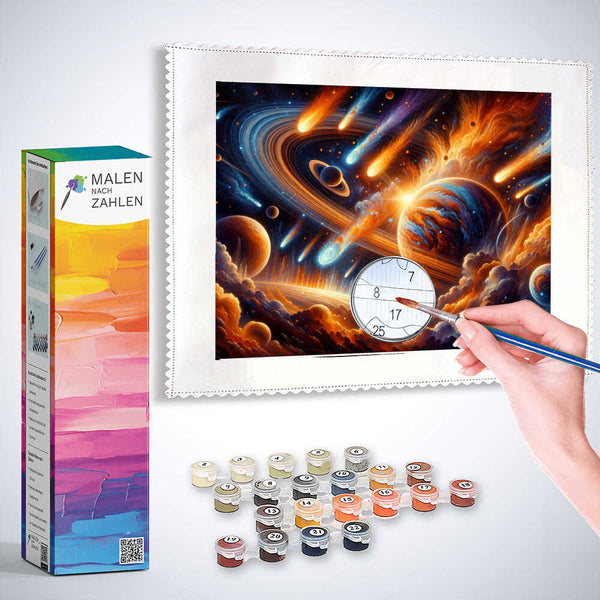 Malen nach Zahlen - Planeten Spektakel
