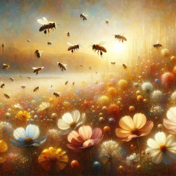 Malen nach Zahlen - Bienen Blumenwiese